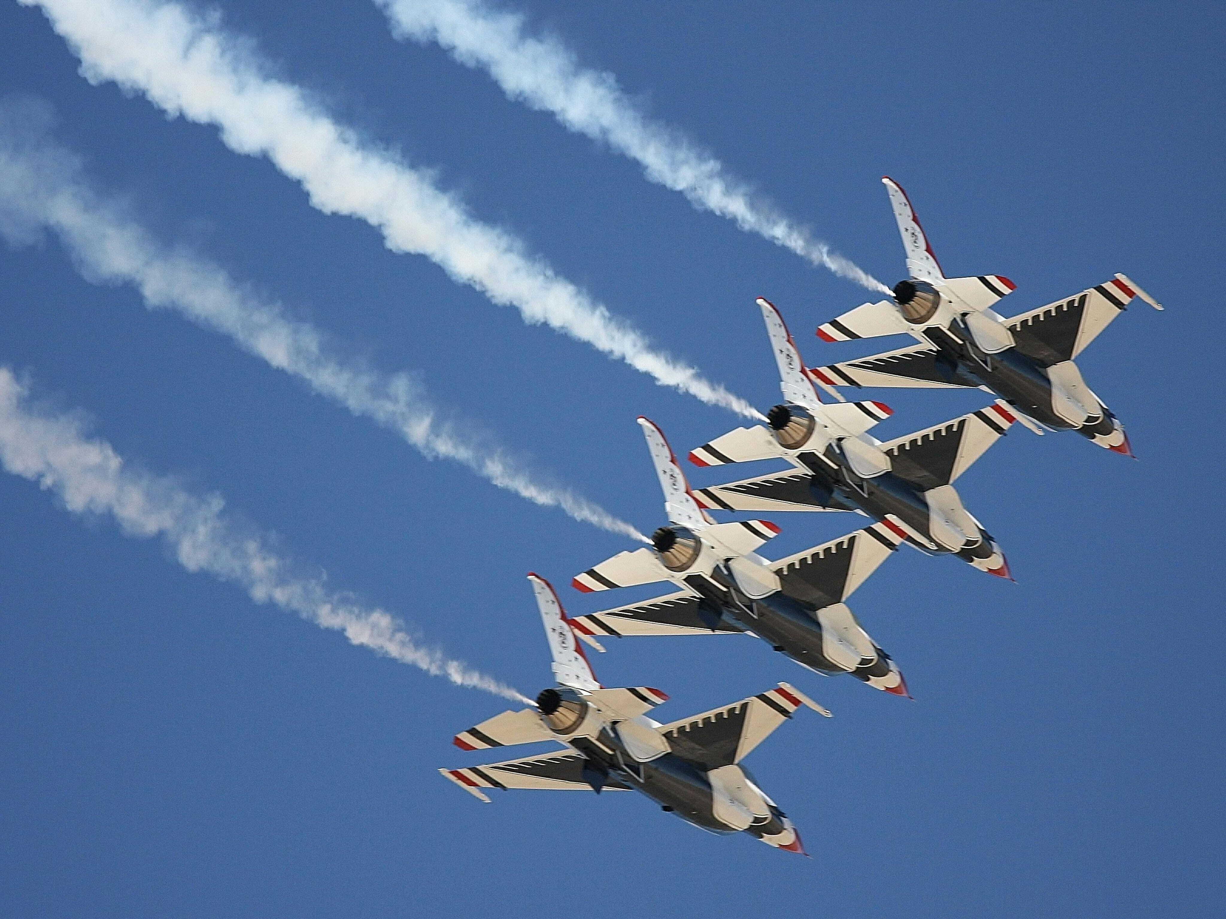 Air Force planes flying