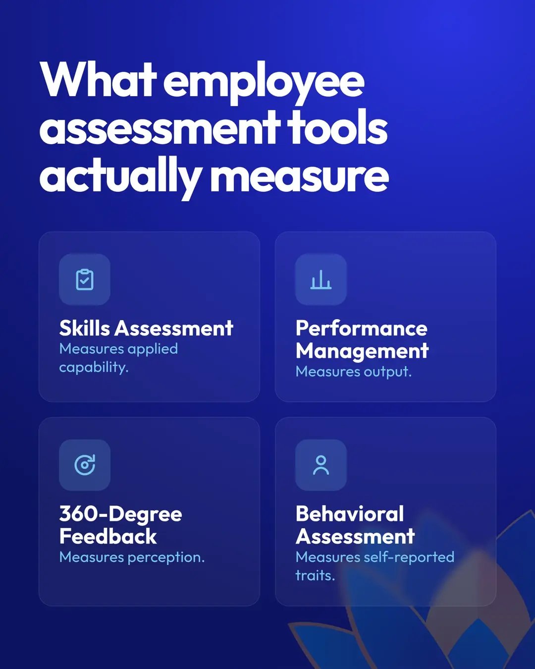What employee assessment tools actually measure: skills, performance, 360, behavioral