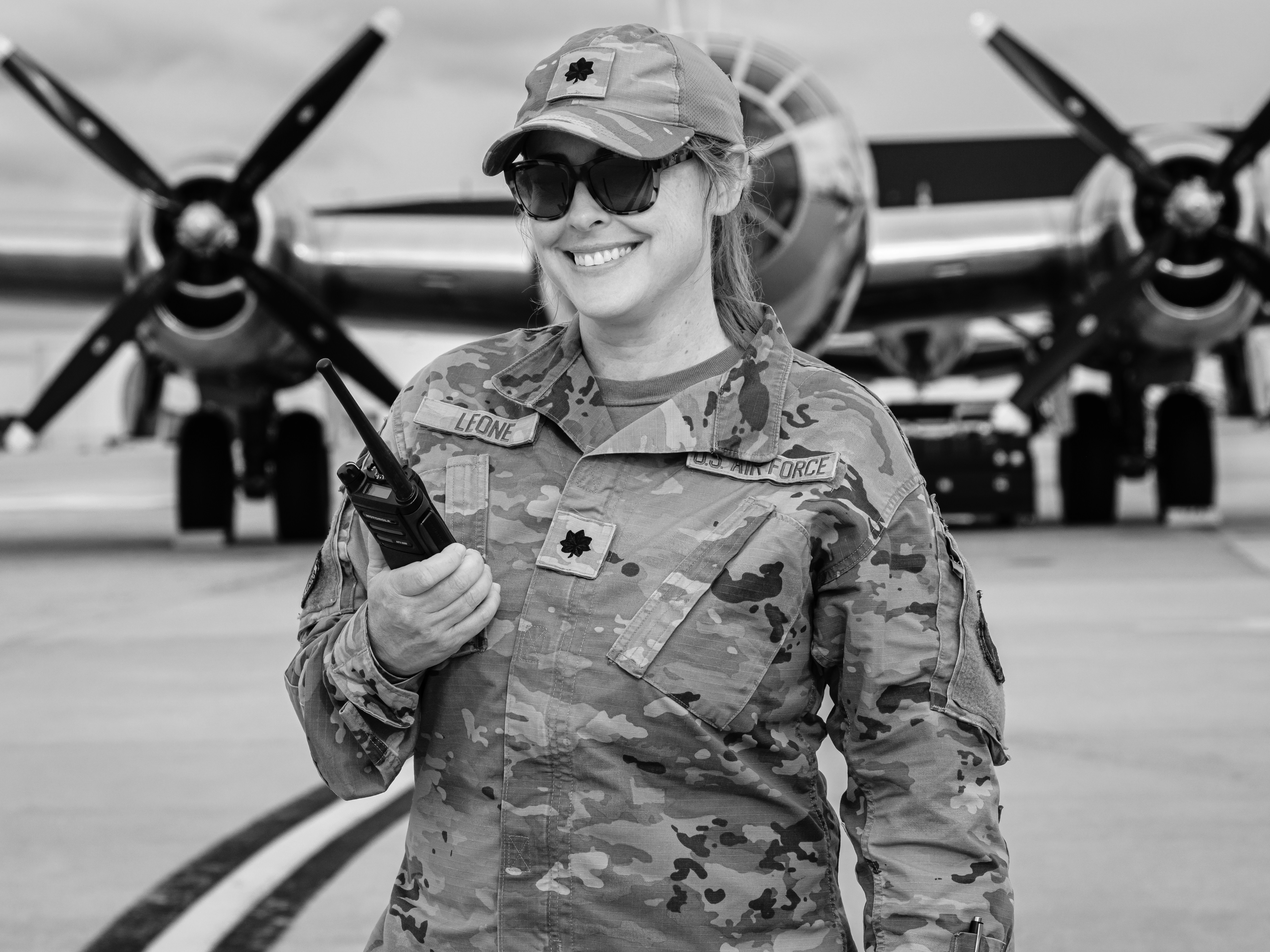 Woman air force member smiling